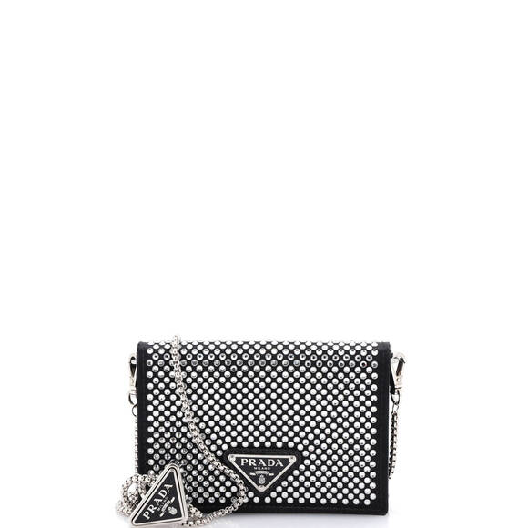 Prada Tops - Prada Flap Card Holder With Chain Satin #234415P15B